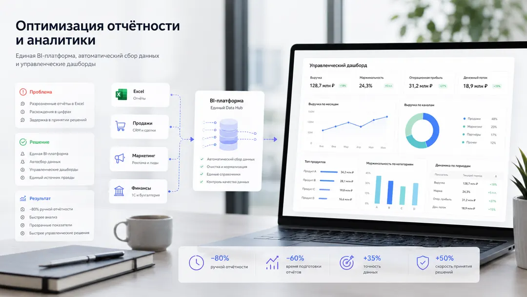Аналитический дашборд по заявкам и рекламе